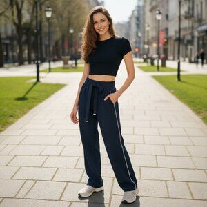 Alala Framed Knit Pant, Navy, Size XS, NWT